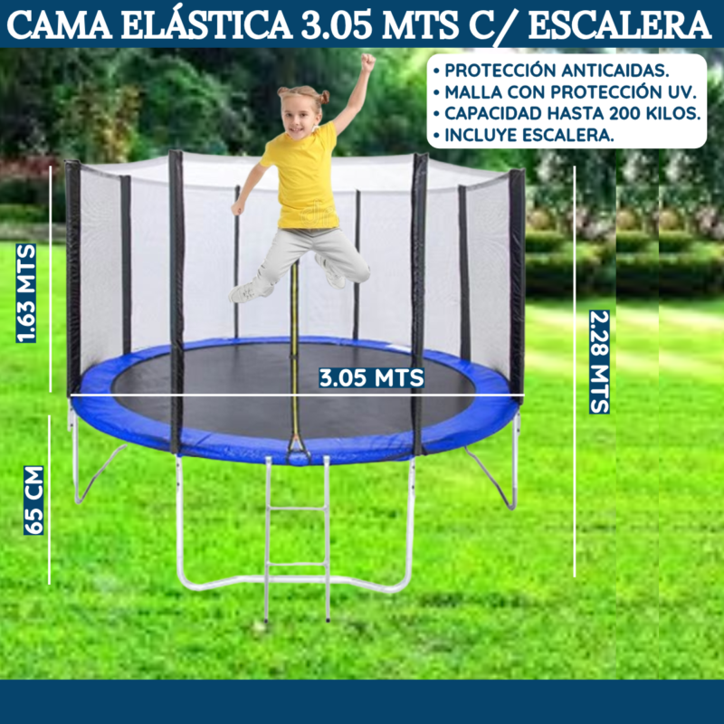Cama Elástica  3,05mts. con escalera incluida - Imagen 2