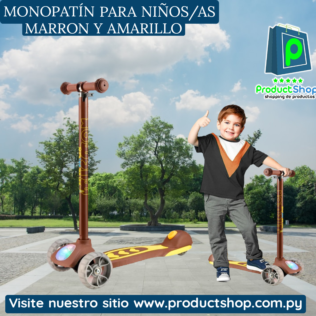 Monopatin para Niños/as marron y amarillo - ProductShop