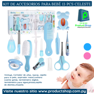 Kit de Accesorios Para Bebe 13 PCS. Rosa