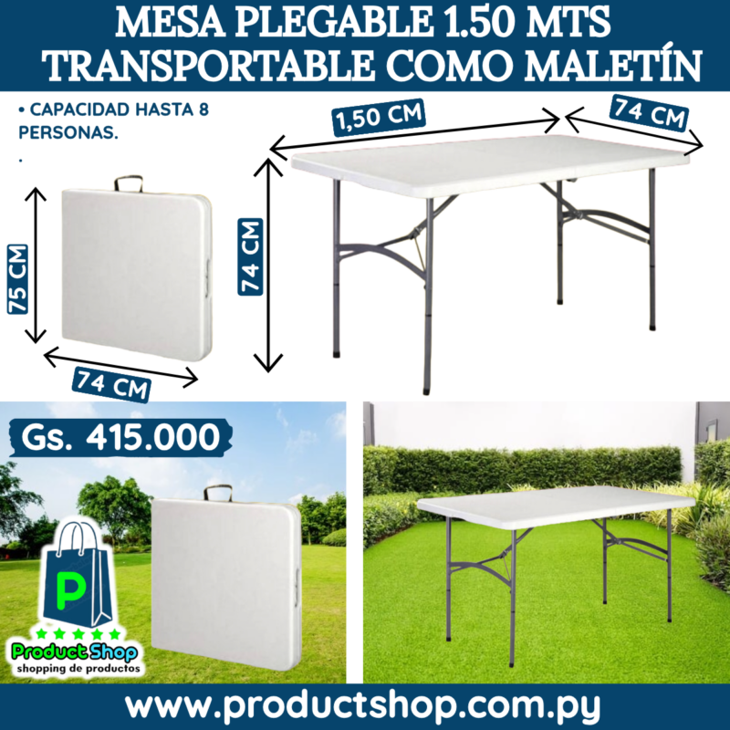 Mesa Plegable 1,50 mts.
