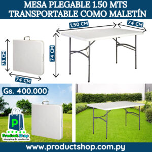 Mesa Plegable 1,50 mts.