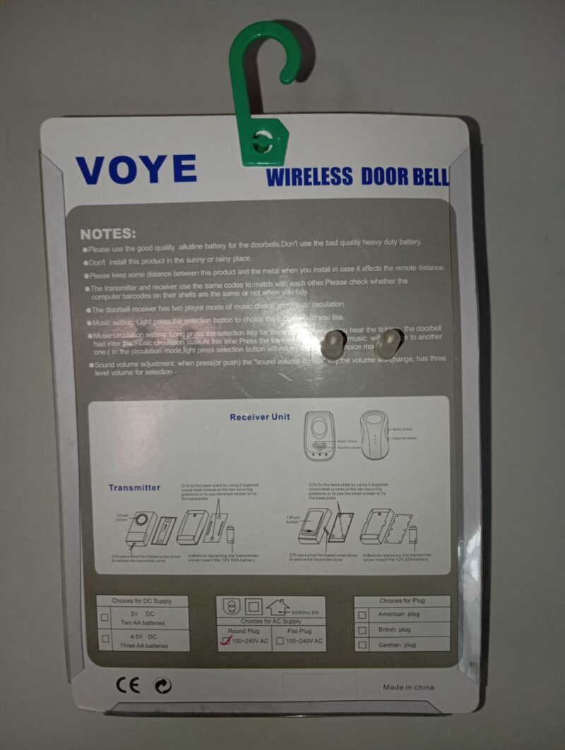TIMBRE INALÁMBRICO BI-VOLT 110-220V - Imagen 9