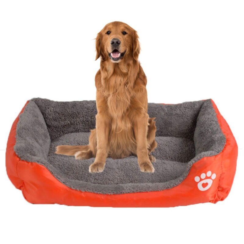 Cama Para Mascotas. Naranja Grande 80cmX60cmX13cm