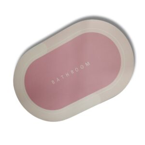 Alfombra Para Baño Absorbente y Antideslizante Rosa