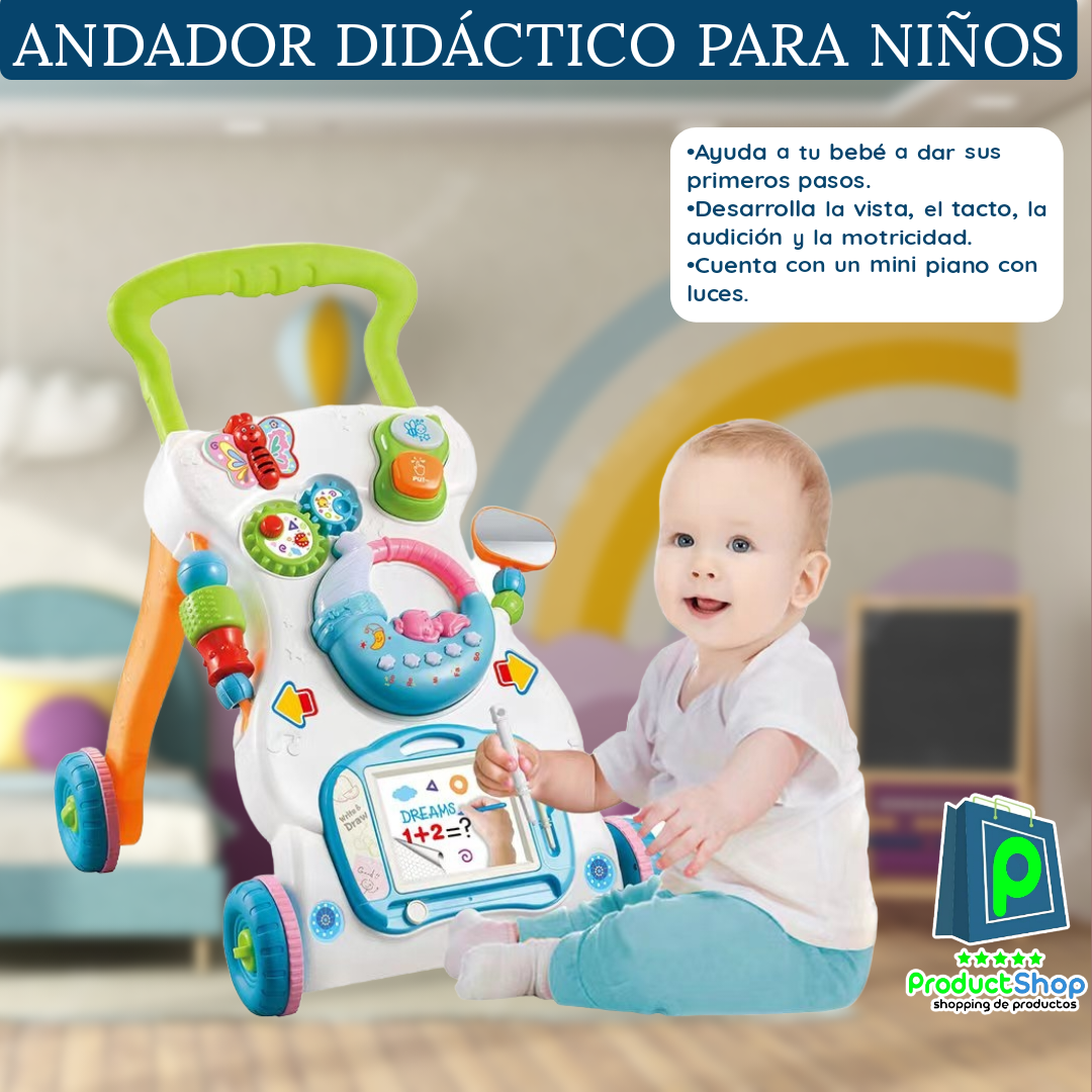 Caminador Bebe Andador Infantil Musical Caminar Niño - Blanco — El