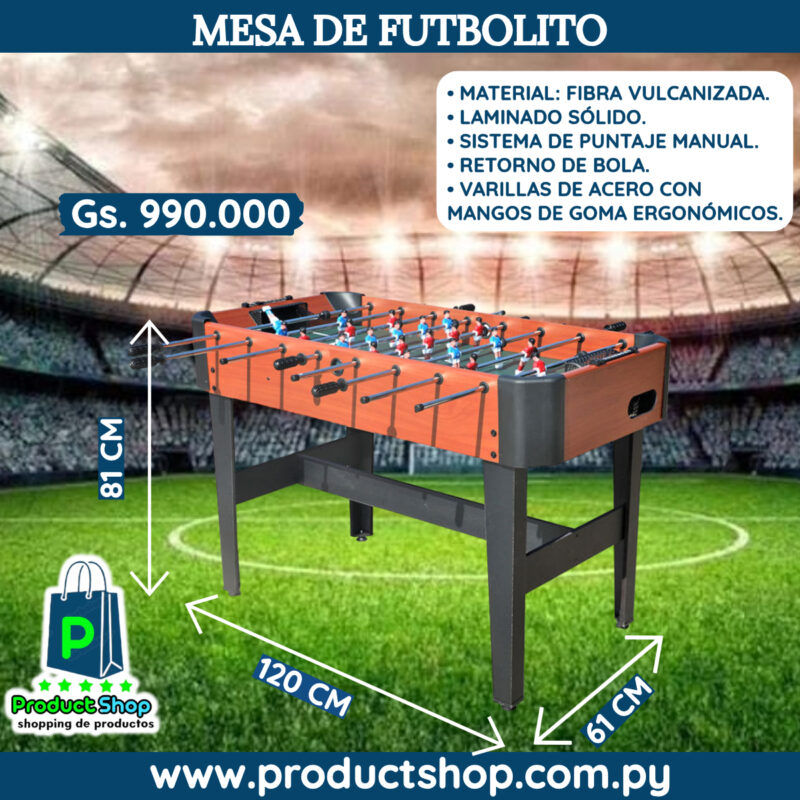Mesa de Futbolito 120 x 81 x 61 cm