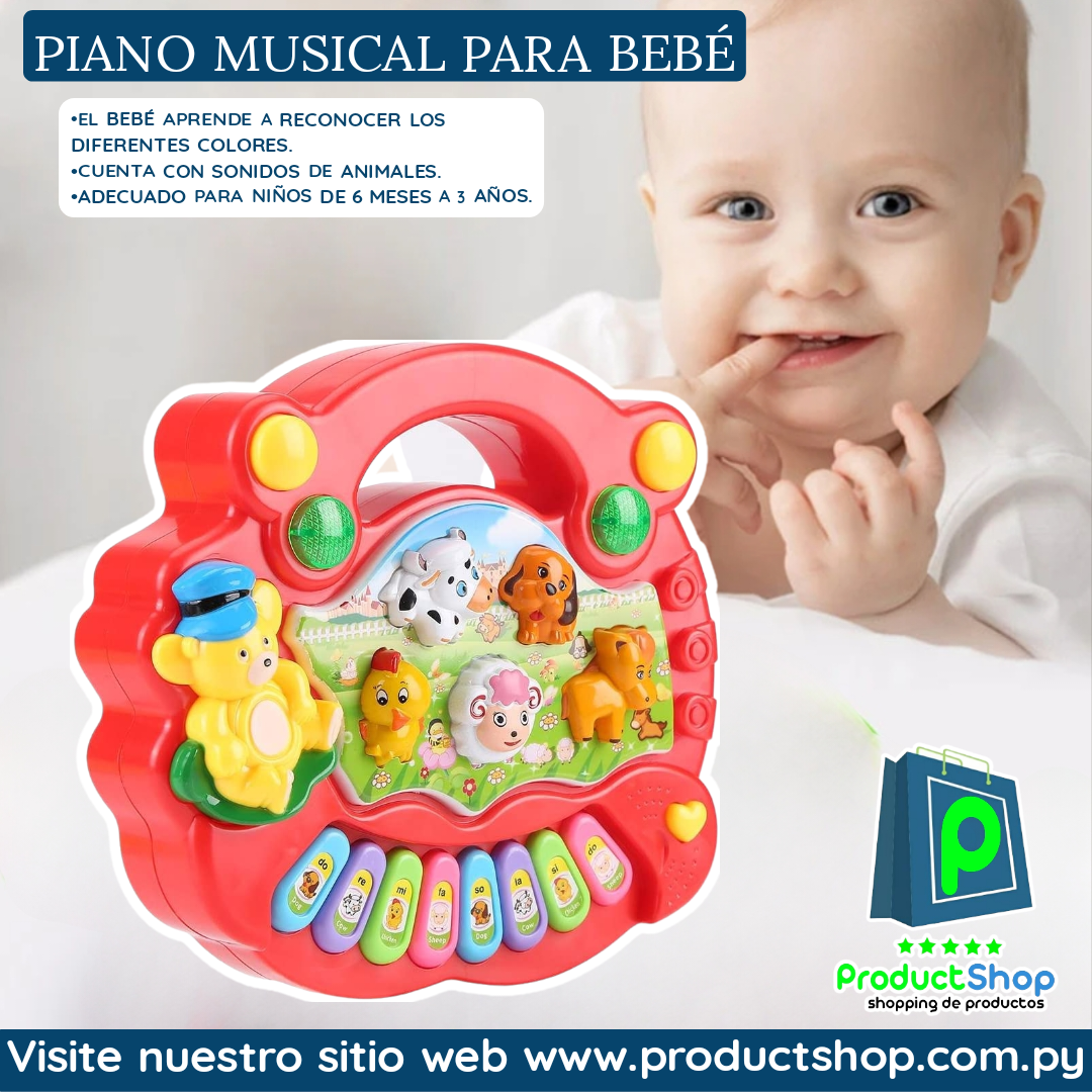 Piano Musical Para Bebe, pequeño, diseño de Granja - ProductShop