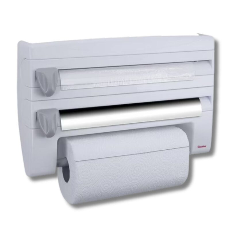 Dispensador de Rollos para Cocina 3 en 1 (Papel, Aluminio, Film)