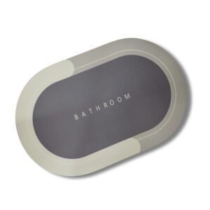 Alfombra Para Baño Absorbente y Antideslizante Gris