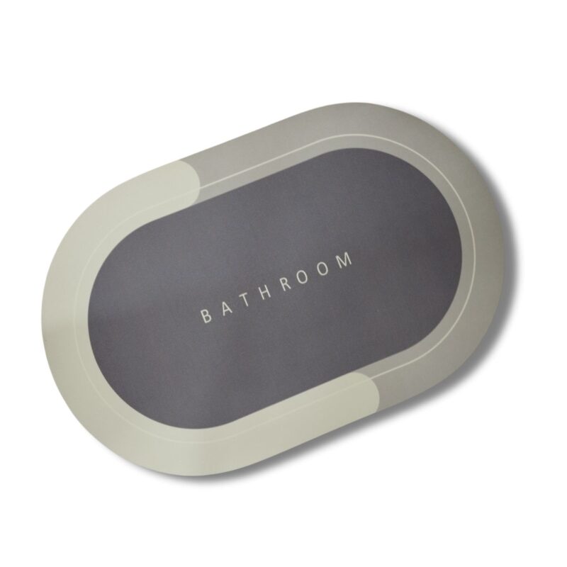 Alfombra Para Baño Absorbente y Antideslizante Gris