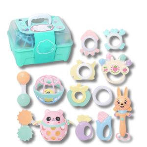 Caja de Sonajero para Bebé 13pcs Azul