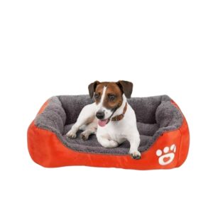 Cama Para Mascotas. Naranja Mediano 54cmX42cmX11cm