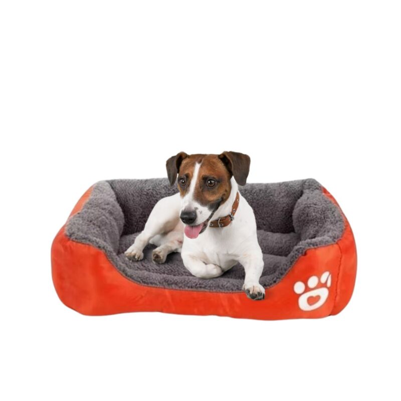 Cama Para Mascotas. Naranja Mediano 54cmX42cmX11cm