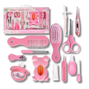 Kit de Accesorios Para Bebe 13 PCS. Rosa