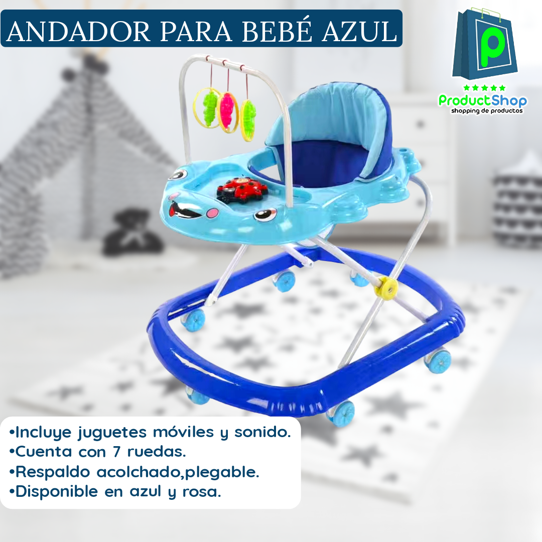 Andador Para Bebé Azul - ProductShop