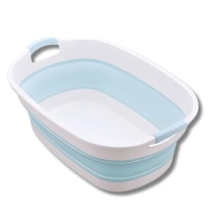 Bañera Plegable Grande Para Bebe Celeste 74x50x24 cm