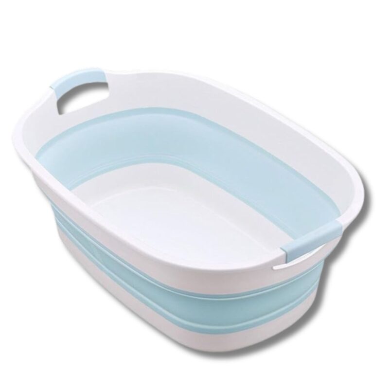 Bañera Plegable Grande Para Bebe Celeste 74x50x24 cm