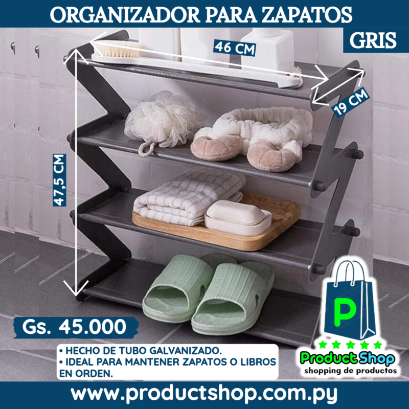 Organizador bajo para Zapatos Gris