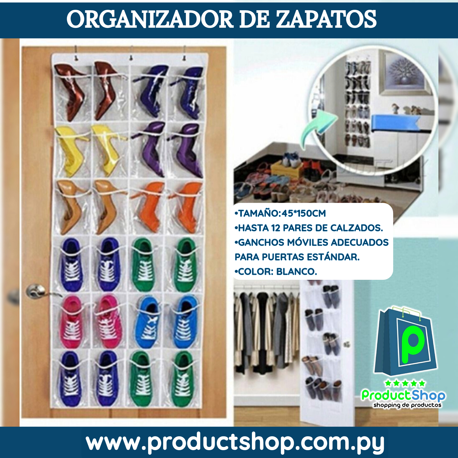 Organizador bajo para Zapatos Gris - ProductShop