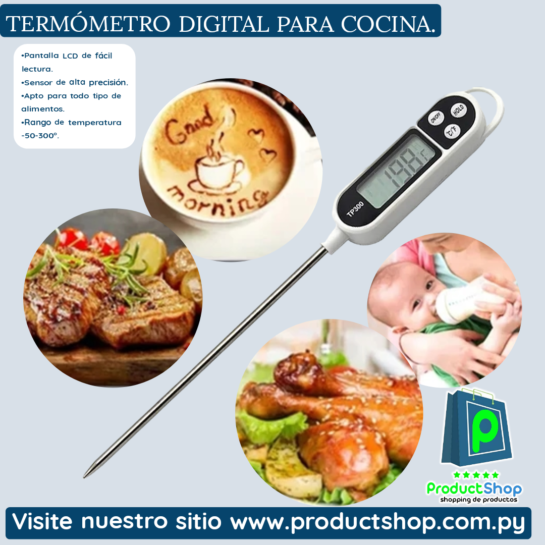 Termómetro digital, termómetro de alta precisión, termómetro digital para  cocina, termómetro electrónico para alimentos, para el hogar, cocina
