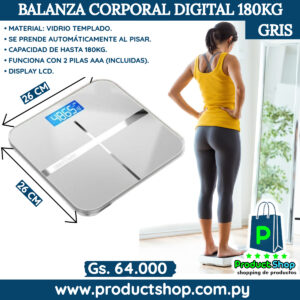 Balanza corporal digital 180kg Gris