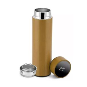 Termo inteligente con indicador de temperatura 500ml - Dorado