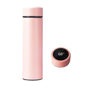 Termo inteligente con indicador de temperatura 500ml - Rosa