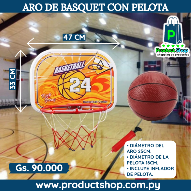 Set Aro de Basket con pelota 33cm X 47cm