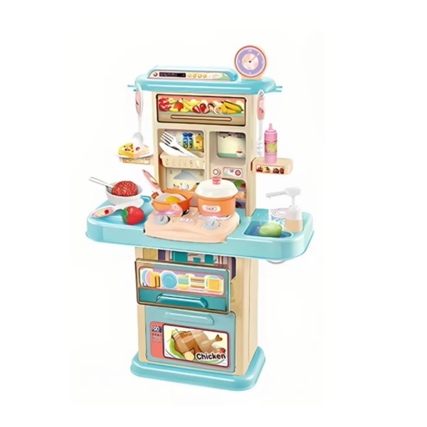 Tiny Land Cocina De Madera Para Niños – Juego De Cocina Con Accesorios De Cortar, Cuchillo, Sartén Y Espátula, Tamaño Compacto, +3 Años