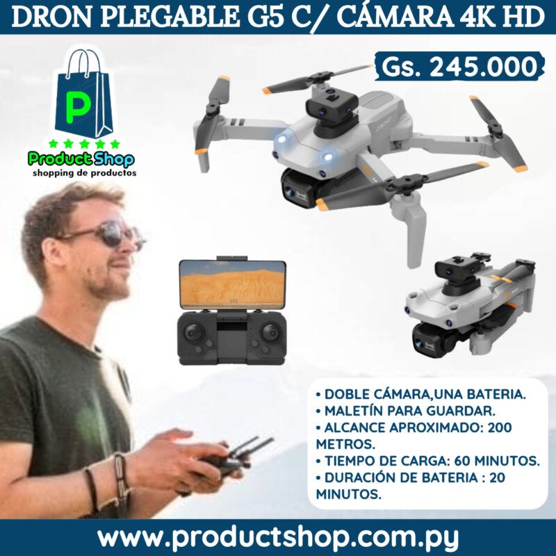 Dron Plegable G5 Con  Camara 4K HD