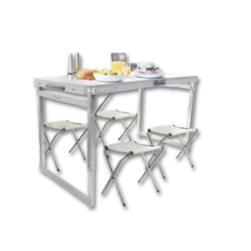 Juego de Mesa Plegable con 4 Butacas