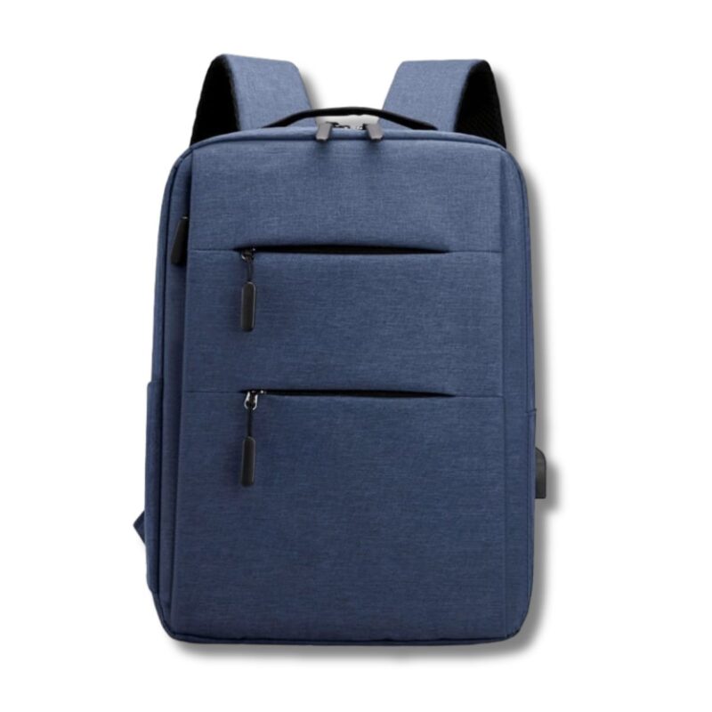 Mochila Antirrobo para notebook hasta 15 pulgadas con puerto USB - Azul