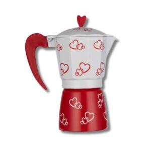 Cafetera Italiana de Aluminio 300ml - Rojo (6 tazas)