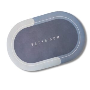Alfombra Para Baño Absorbente y Antideslizante Azul