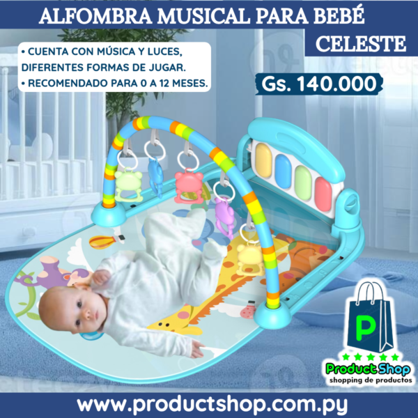 HOTUT Alfombra Musical 2 En 1 Con 6 Instrumentos Y Letras Para Bebés