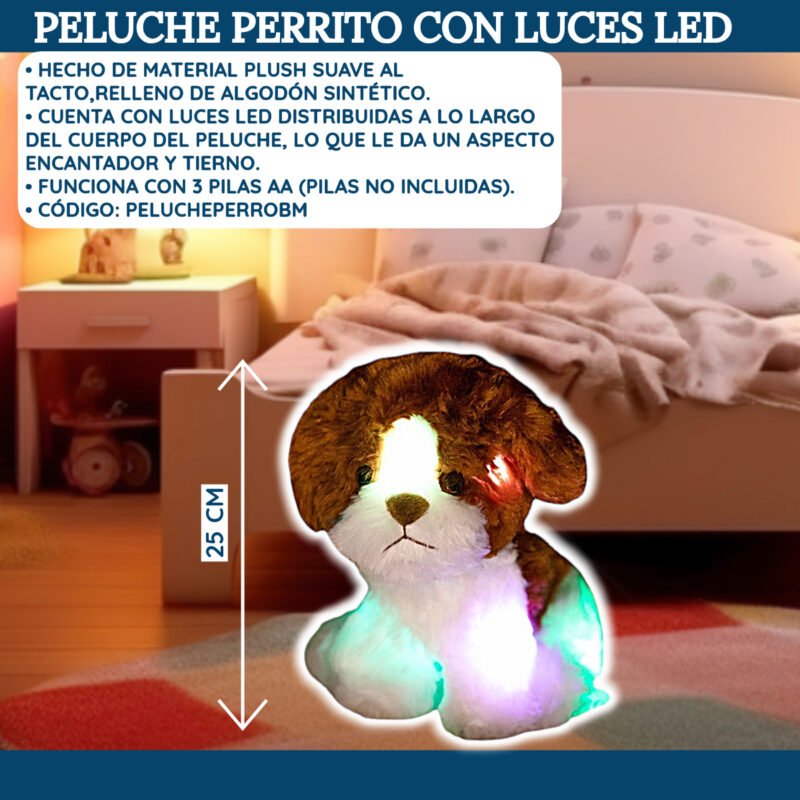 Peluche Perrito con Luces Led - Imagen 2