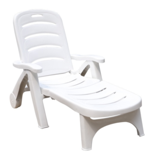 Silla De Playa Reclinable. Blanco