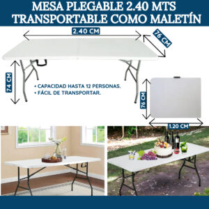 Mesa Plegable 2,40 metros