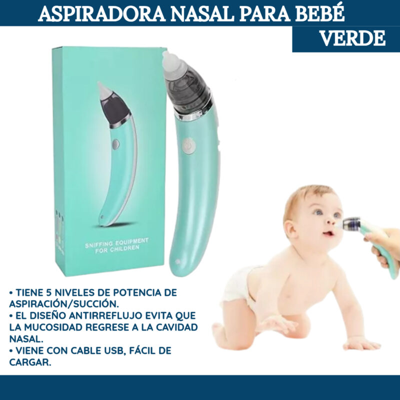 Aspiradora nasal para bebé. Verde - Imagen 2