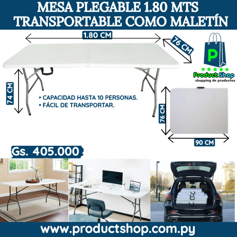 Mesa 1,80 plegable