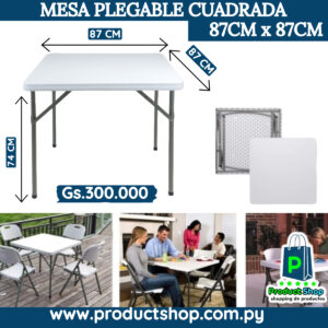 Mesa Plegable Cuadrada 87cm * 87cm