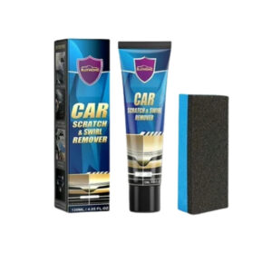 Crema Reparadora de Rayones para Vehículos, con Esponja.