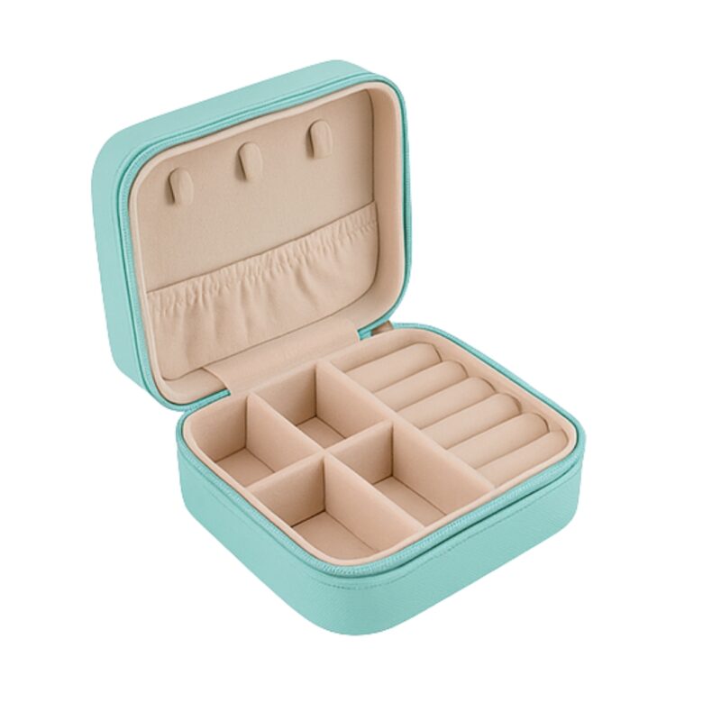 Mini Caja para Joyas, portátil. Color Turquesa
