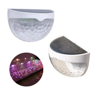 Lampara Solar Semicircular. Luces de Colores, 2 piezas
